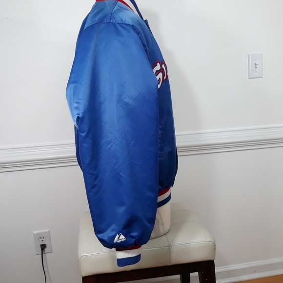 Hardwood Classic Majestic Sixers 7ers Jacket Sz XL - Picture 5 of 7